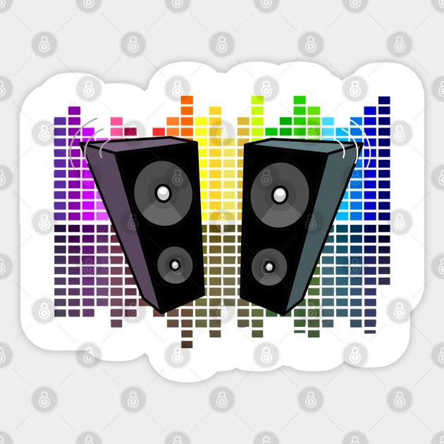 Loudspeakers Sticker by valentinahramov